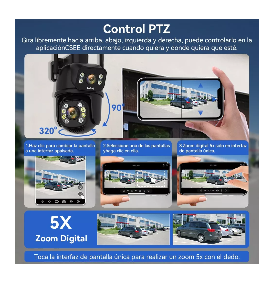 Foto 4 pulgar | Cámara De Seguridad Wifi Exteriores 8mp Con Tarjeta Sd 128gb Negra