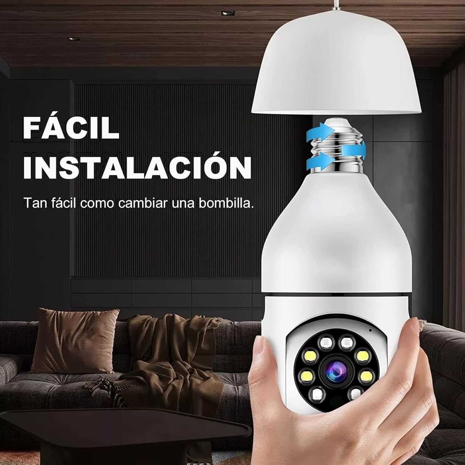 Foto 7 pulgar | Cámara de Seguridad Wifi Vigilancia 1080p con Alarma y Audio Bidireccional