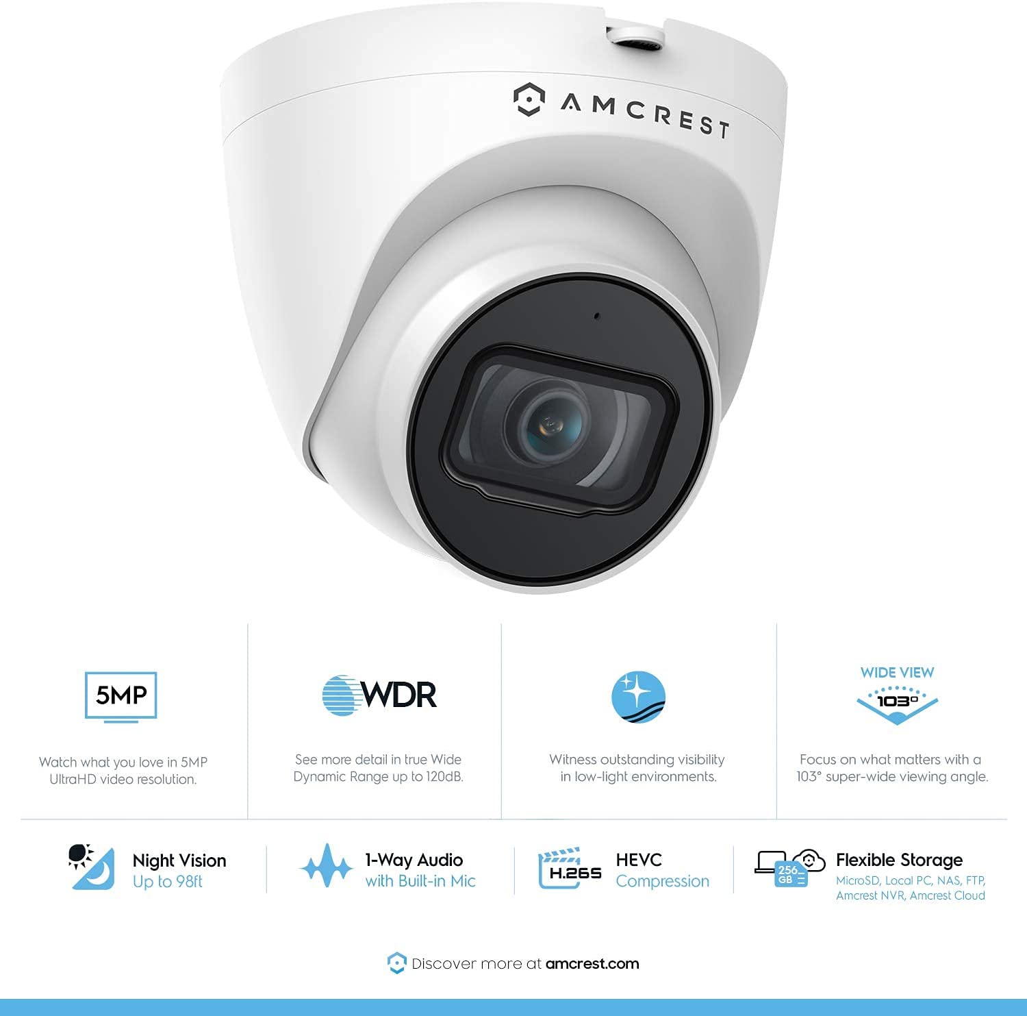 Foto 6 pulgar | Sistema De Cámara De Seguridad Amcrest Nv4108e-ip5m-t1179ew4-2tb - Venta Internacional.
