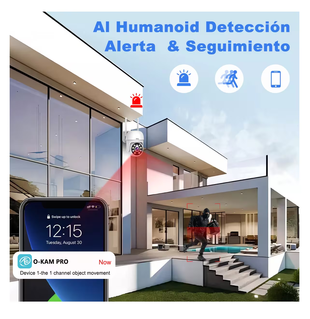 Foto 5 pulgar | Cámara Inalámbricas Wifi Cámara Seguridad 5mp Belug,  Blanco