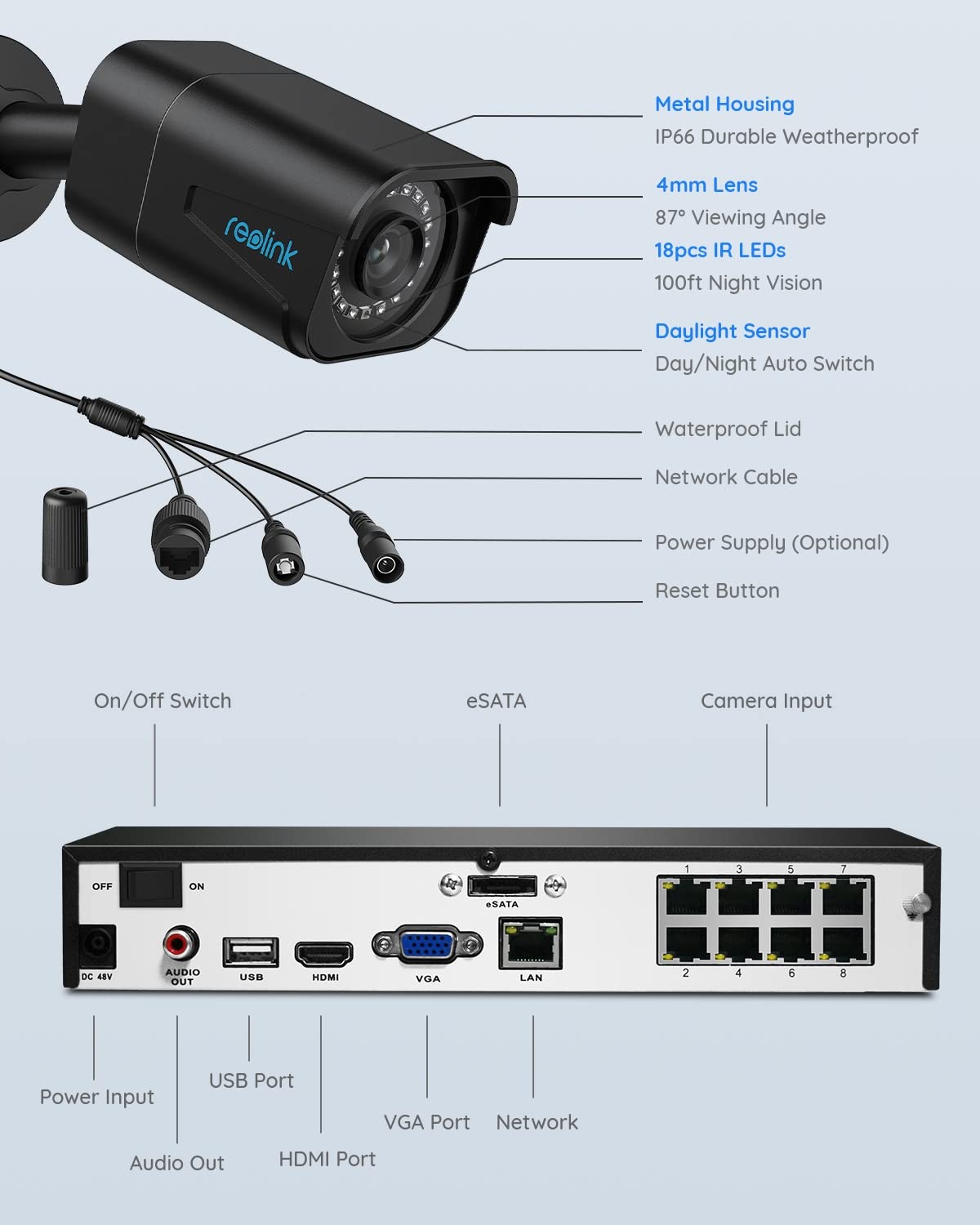 Foto 8 pulgar | Sistema De Cámara De Seguridad Reolink 4k 8mp/4k 8ch Nvr Con Disco Duro De 2 Tb - Venta Internacional.