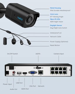 Foto 7 | Sistema De Cámara De Seguridad Reolink 4k 8mp/4k 8ch Nvr Con Disco Duro De 2 Tb - Venta Internacional.