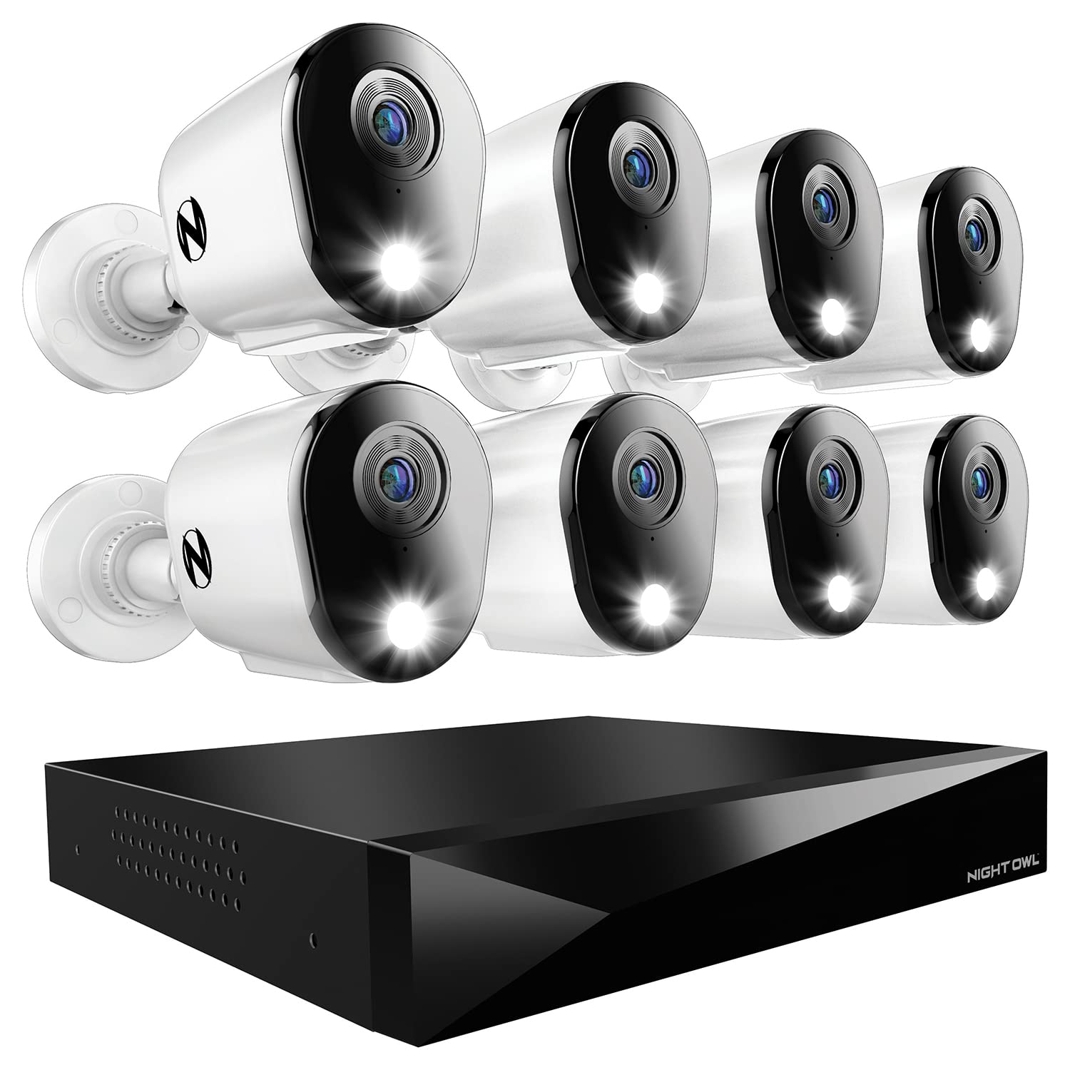 Sistema De Cámara De Seguridad Night Owl 12 Canales Dvr 2k Hd 8 Con Cable - Venta Internacional. $10,658