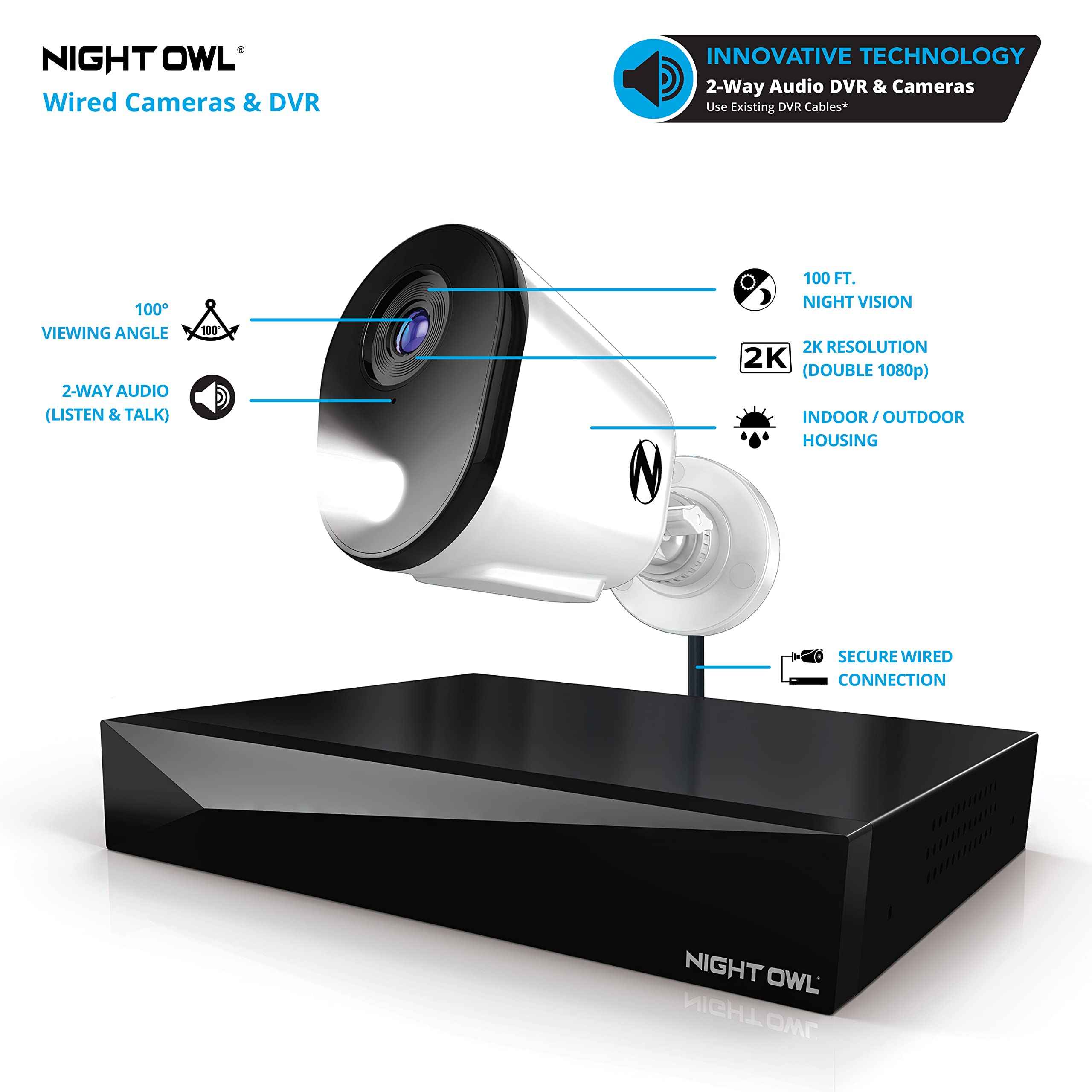 Foto 3 pulgar | Sistema De Cámara De Seguridad Night Owl 12 Canales Dvr 2k Hd 8 Con Cable - Venta Internacional.
