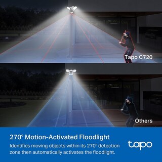 Foto 5 | Camara De Vigilancia Tp-link Tapo C720 Con Reflector Inteligente 2k Qhd 4mp Wi-fi Ia Alarma