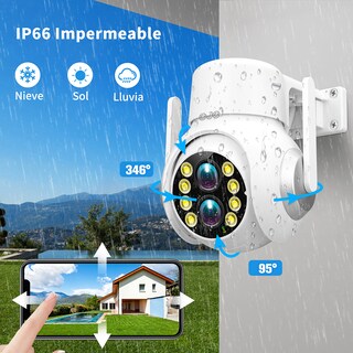 Foto 5 | 2NLF® 58BK 4MP Cámara Seguridad Wifi Dual Lente Autofocus Zoom Óptico 15x