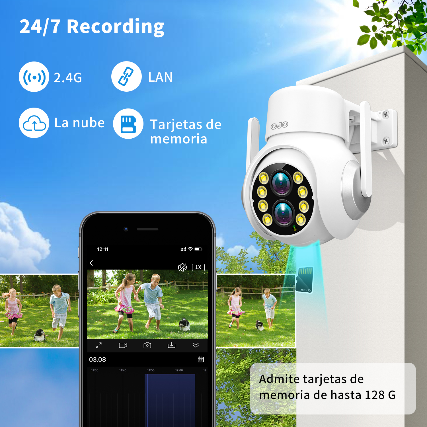 Foto 6 | 2NLF® 58BK 4MP Cámara Seguridad Wifi Dual Lente Autofocus Zoom Óptico 15x