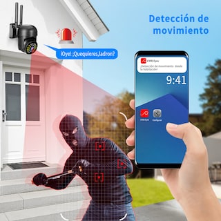 Foto 3 | Ojo® 4mp Cámaras De Seguridad Wifi De 360° Visión 5g/2.4g