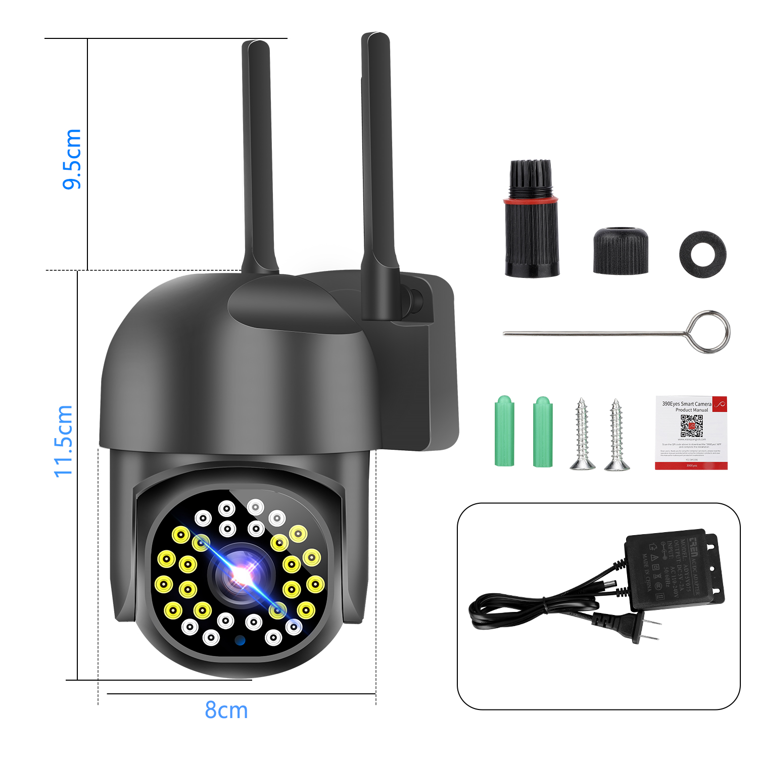 Foto 9 pulgar | Ojo® 4mp Cámaras De Seguridad Wifi De 360° Visión 5g/2.4g