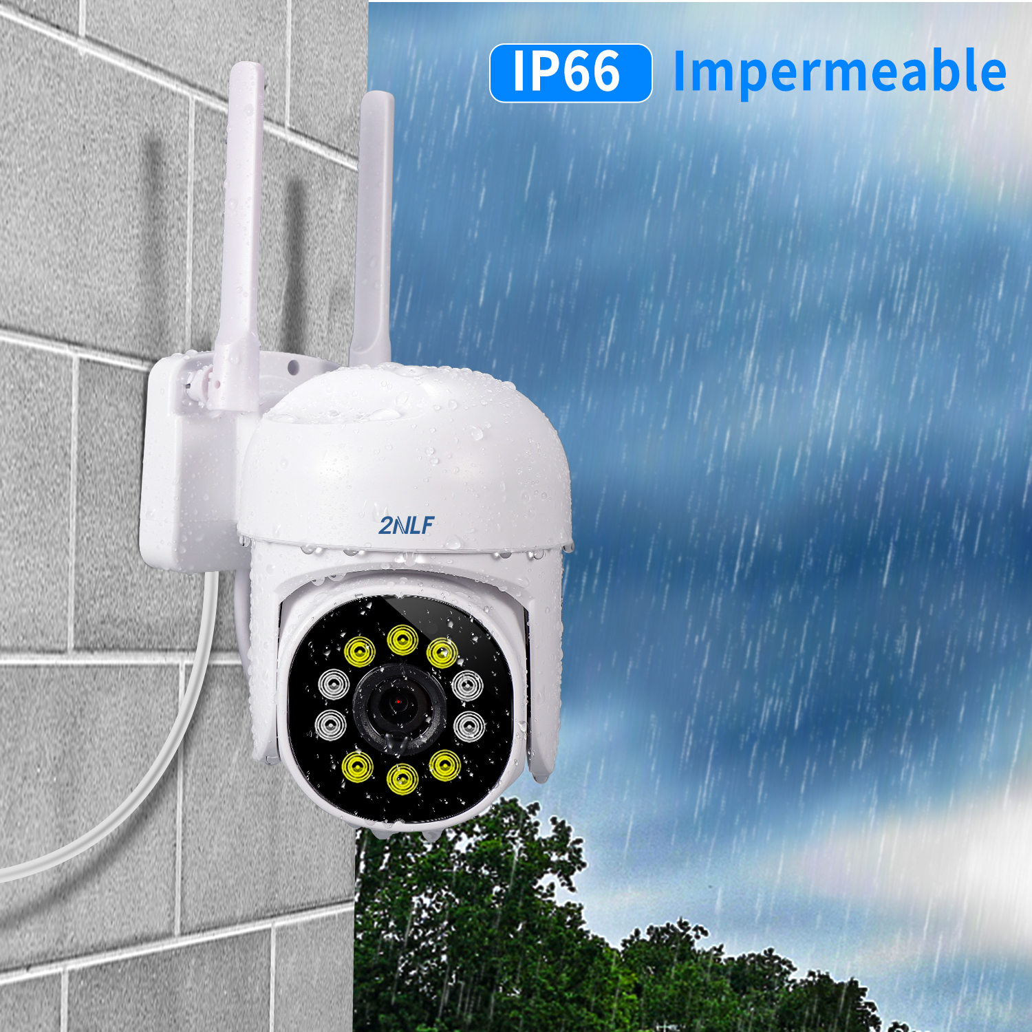Foto 8 pulgar | Cámara De Seguridad 2nlf® Wifi Exterior Con Led Alarma