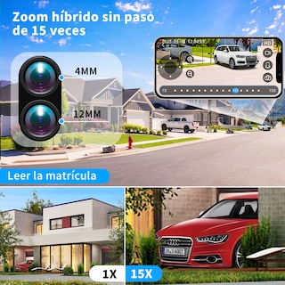 Foto 2 | 2NLF® 58BK 4MP Cámara Seguridad Wifi Dual Lente Autofocus Zoom Óptico 15x