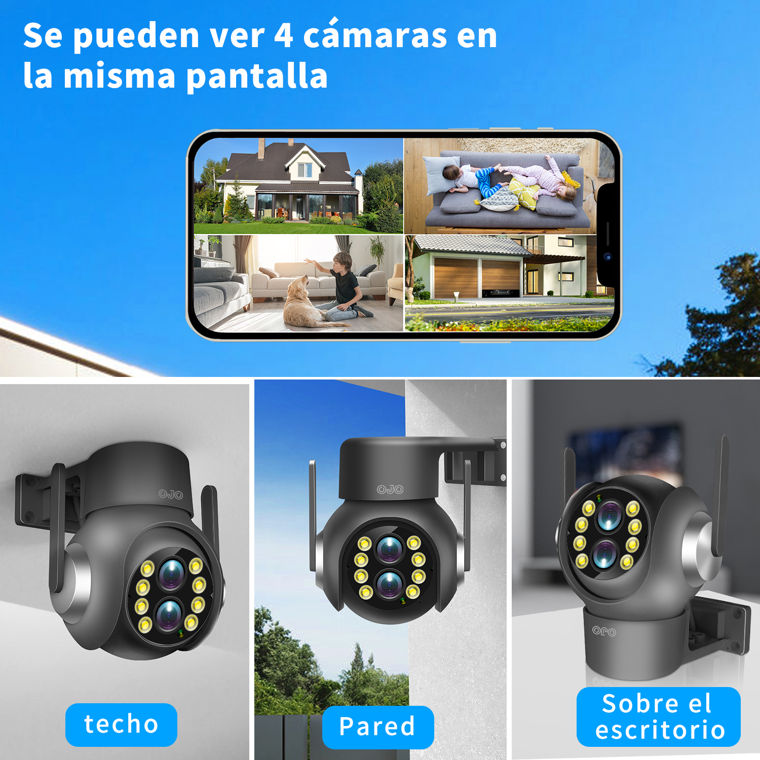 Foto 8 pulgar | 2NLF® 58BK 4MP Cámara Seguridad Wifi Dual Lente Autofocus Zoom Óptico 15x