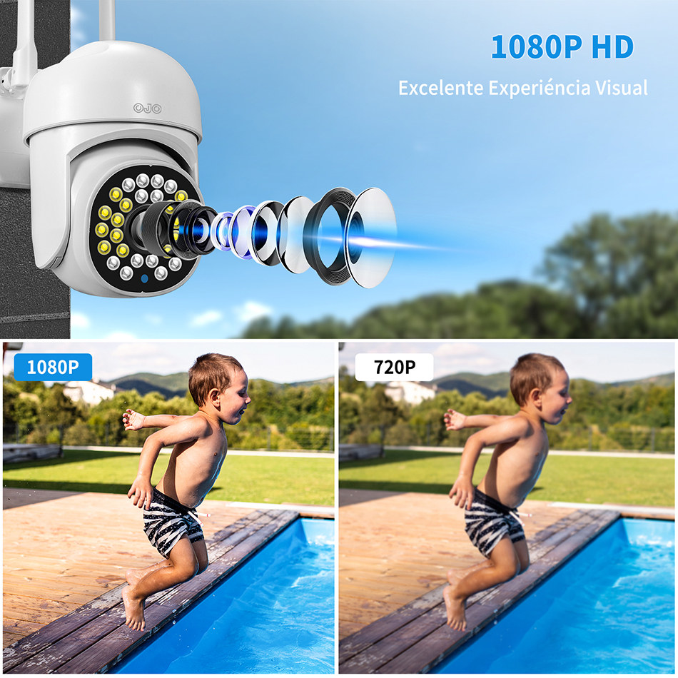 Foto 3 pulgar | Ojo 4MP 5G Cámaras De Seguridad Con Led Alarma Wifi Full Hd WIFI6 doble frecuencia 2.4G