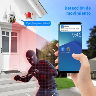 Foto 3 | Ojo 4MP 5G Cámaras De Seguridad Con Led Alarma Wifi Full Hd WIFI6 doble frecuencia 2.4G