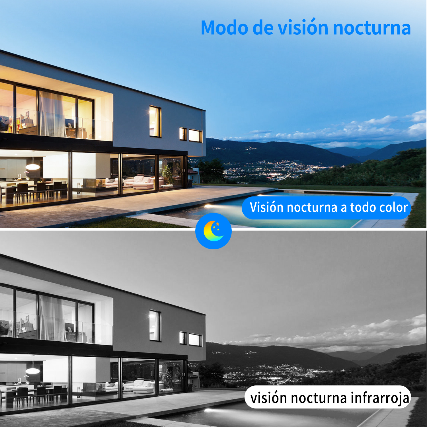 Foto 8 pulgar | Cámara de seguridad 2NLF D74B con resolución 2MP visión nocturna incluida color negro