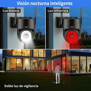 Foto 7 | 2NLF® 5MP Cámara de seguridad ip Camara wifi exterior color negro