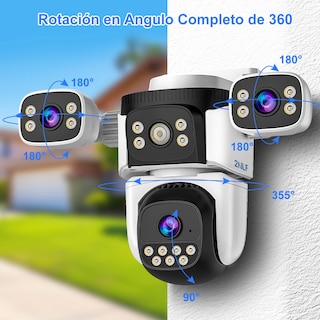 Foto 2 | Cámara de Seguridad HBO Vista de 360 Grados