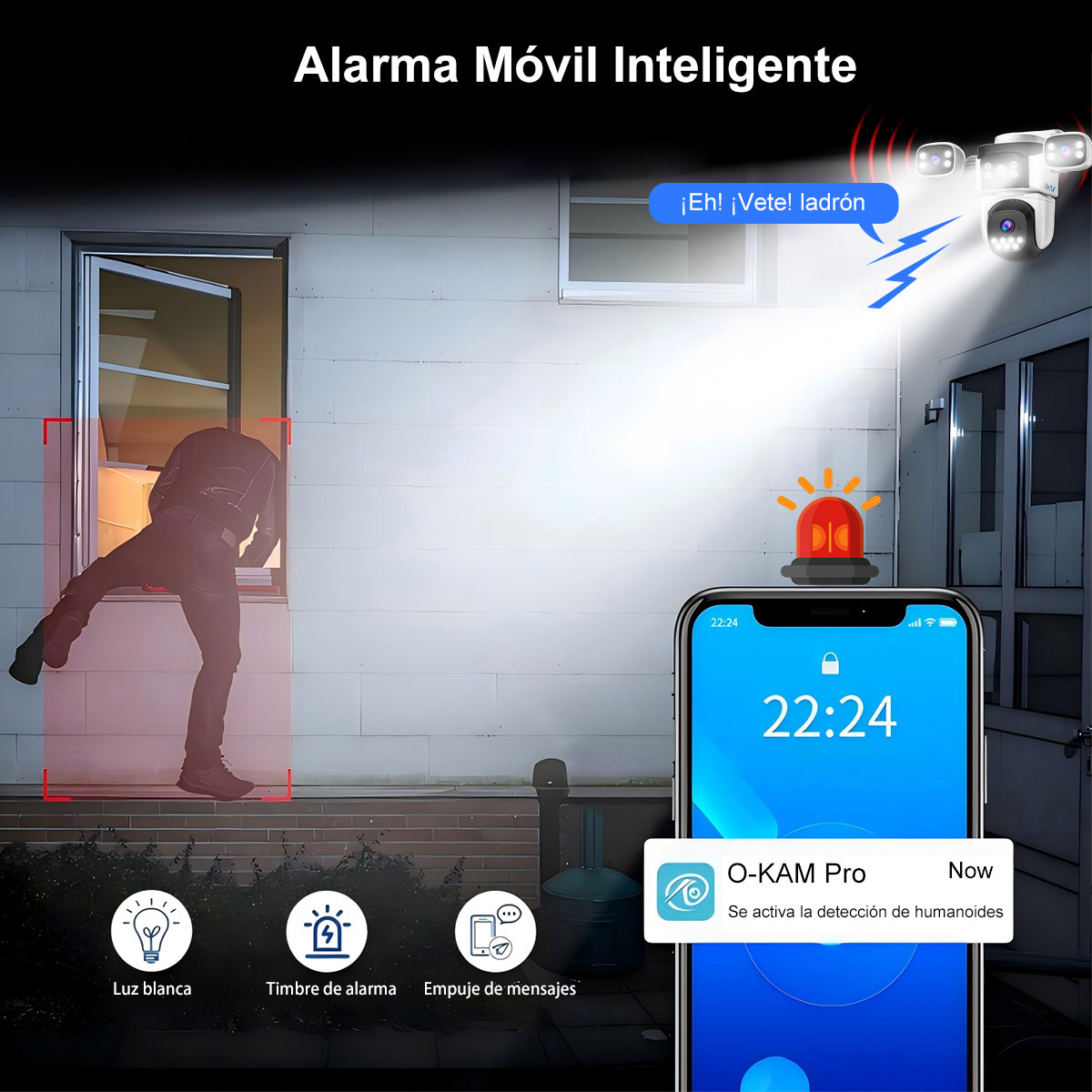 Foto 6 pulgar | Cámara de Seguridad HBO Vista de 360 Grados