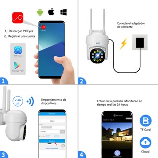 Foto 7 | Cámara de Seguridad d56w Power Adapter Domo de Pared Color Blanco 2NLF