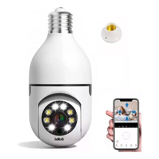 Foto 2 | Cámara De Seguridad Socket 3mp Wifi Exterior/interior 360º Lab.g Blanco