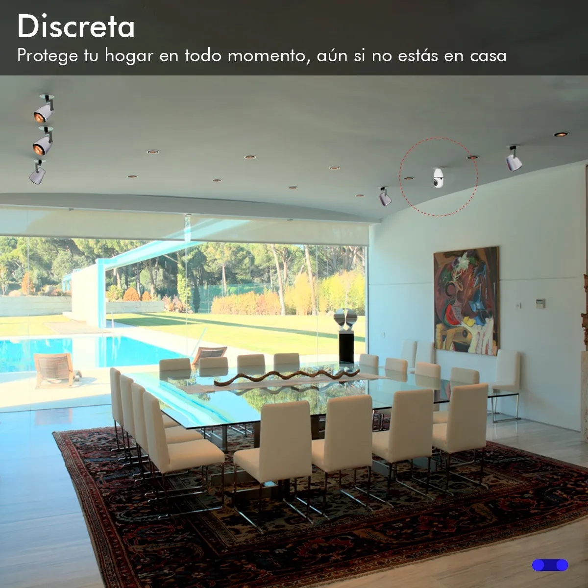 Foto 4 pulgar | Cámara De Seguridad Socket 3mp Wifi Exterior/interior 360º Lab.g Blanco