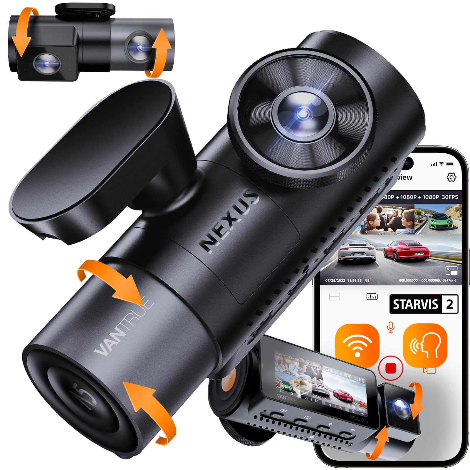 Foto 2 pulgar | Dash Cam Vantrue N5 4 Canales Wifi 360° Starvis 2 2.7k - Venta Internacional.