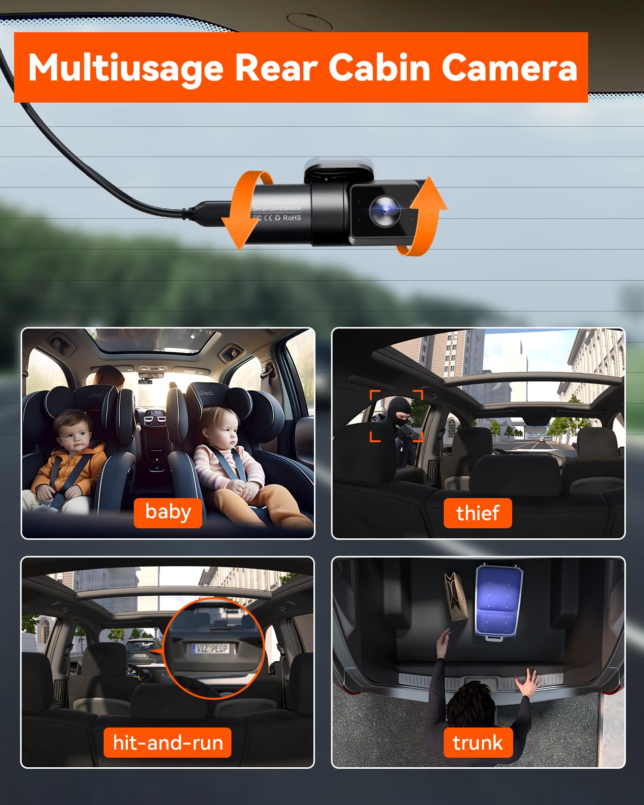 Foto 6 pulgar | Dash Cam Vantrue N5 4 Canales Wifi 360° Starvis 2 2.7k - Venta Internacional.