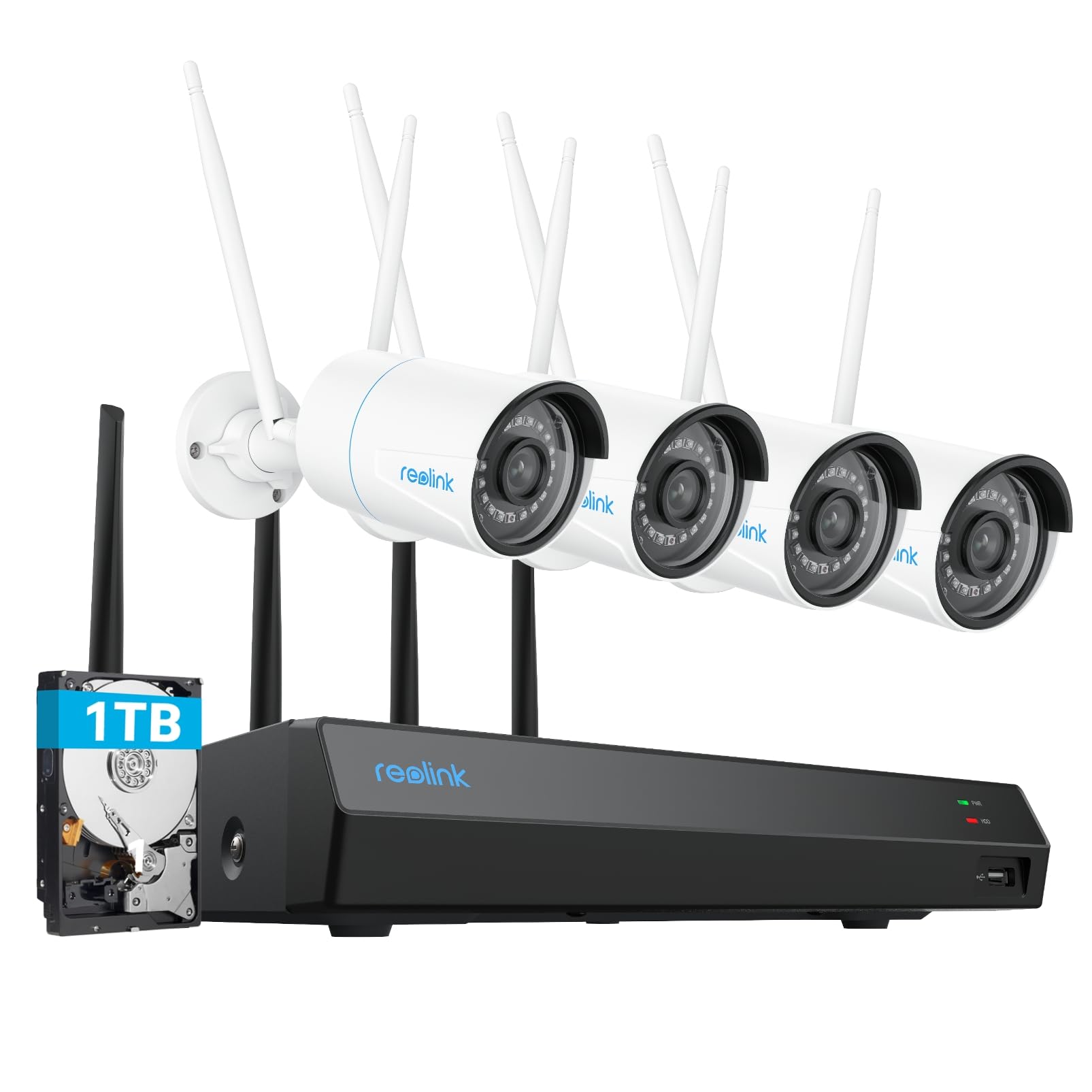 Sistema De Cámara De Seguridad Reolink Rlk12-500wb4 5mp 16ch 1tb - Venta Internacional.