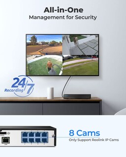 Foto 3 | Grabador De Vídeo En Red Reolink Rln8-410 4k De 8 Canales Con Disco Duro De 2 Tb - Venta Internacional.