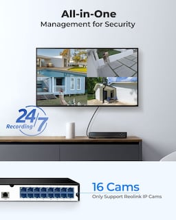 Foto 2 | Grabador De Vídeo En Red Reolink Rln16-410-4tb Para Sistema De Cámaras De Seguridad 4k De 16 Canales - Venta Intern
