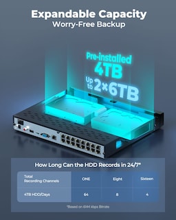 Foto 3 | Grabador De Vídeo En Red Reolink Rln16-410-4tb Para Sistema De Cámaras De Seguridad 4k De 16 Canales - Venta Intern