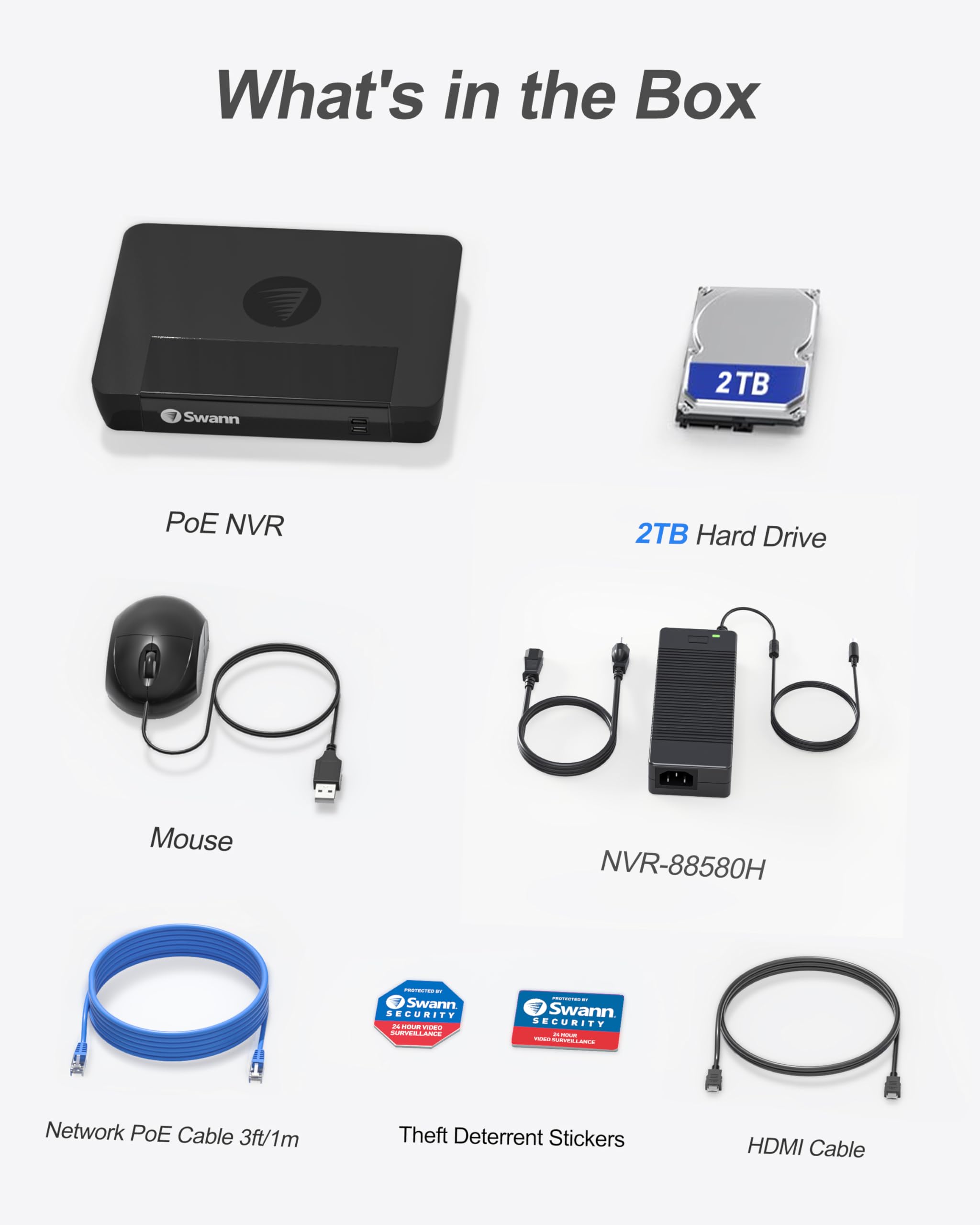 Foto 4 pulgar | Sistema De Cámara De Seguridad Swann 4k De 8 Canales Nvr-8580 Con Disco Duro De 2 Tb - Venta Internacional.