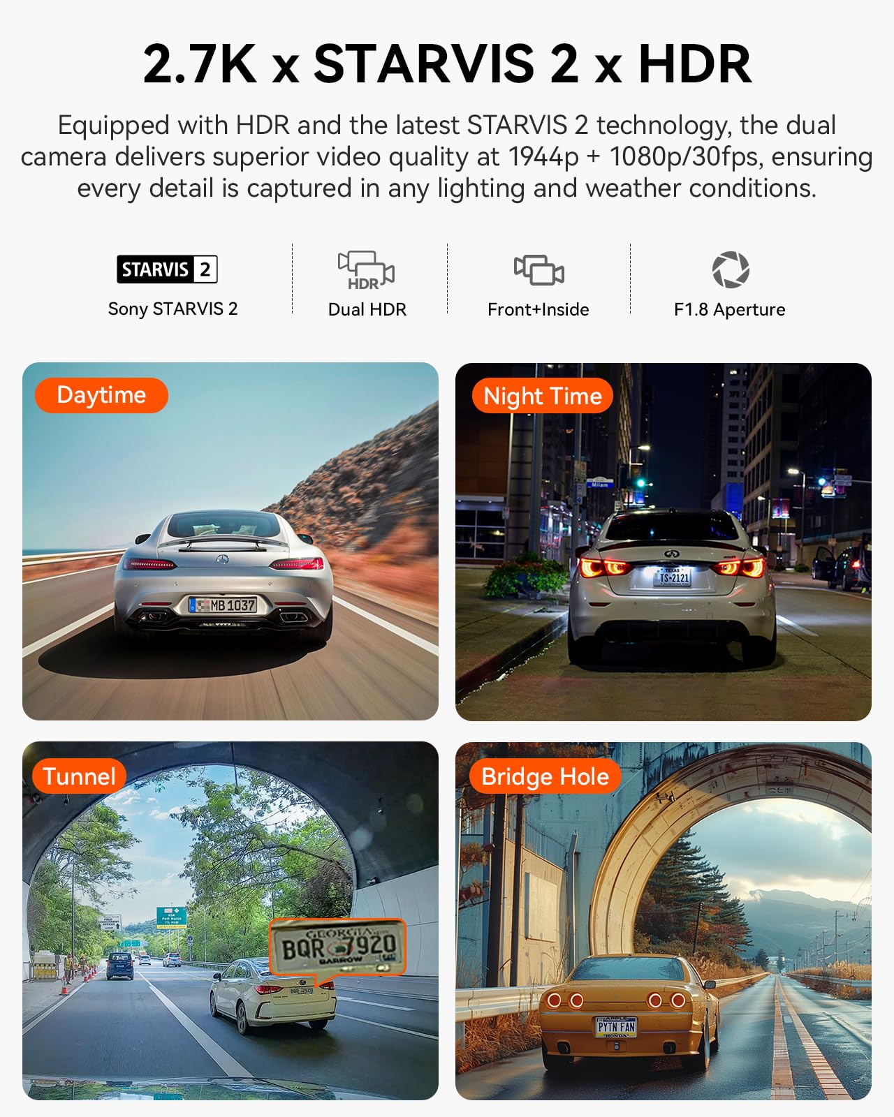Foto 3 pulgar | Dash Cam Vantrue N2x 2.7k Con Gps Wifi 5g Frontal E Interior - Venta Internacional.