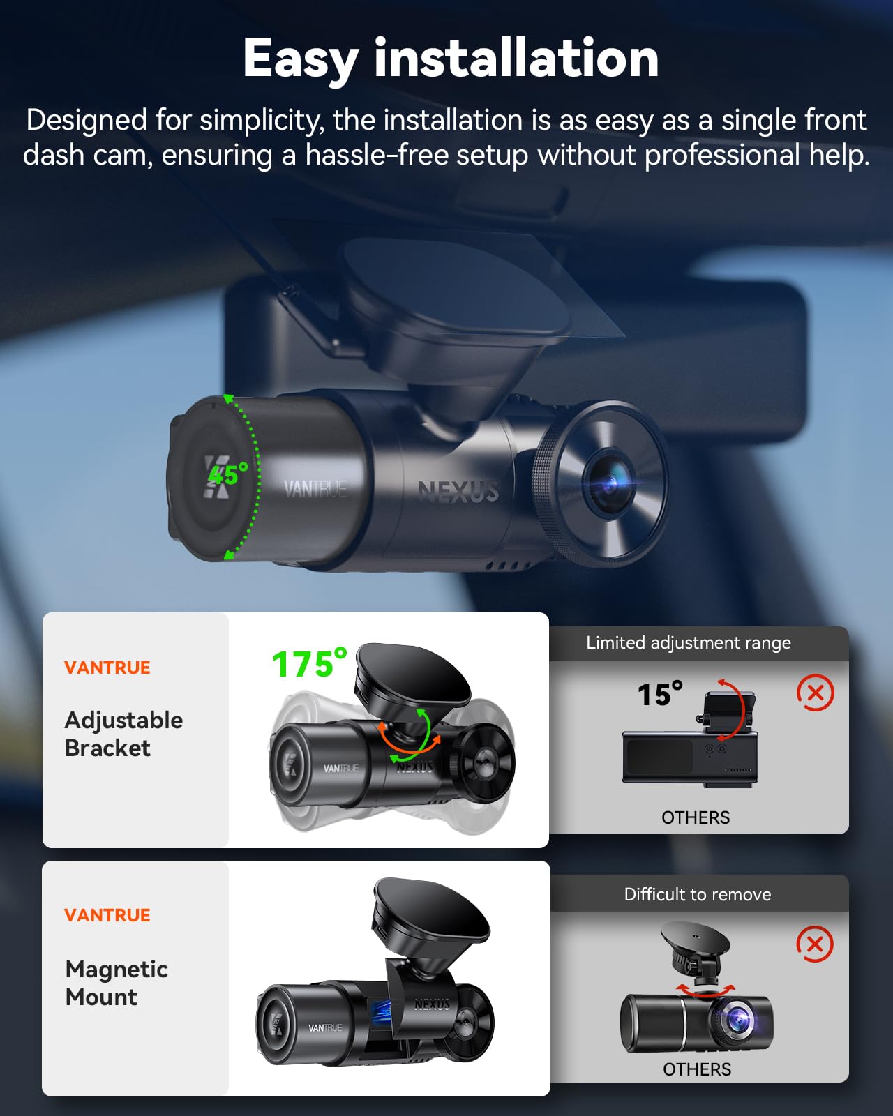 Foto 7 pulgar | Dash Cam Vantrue N2x 2.7k Con Gps Wifi 5g Frontal E Interior - Venta Internacional.