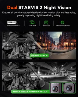 Foto 3 | Dash Cam Vantrue E360 5.2k, Vista Panorámica De 360°, Wifi Y Gps De 512 Gb - Venta Internacional.
