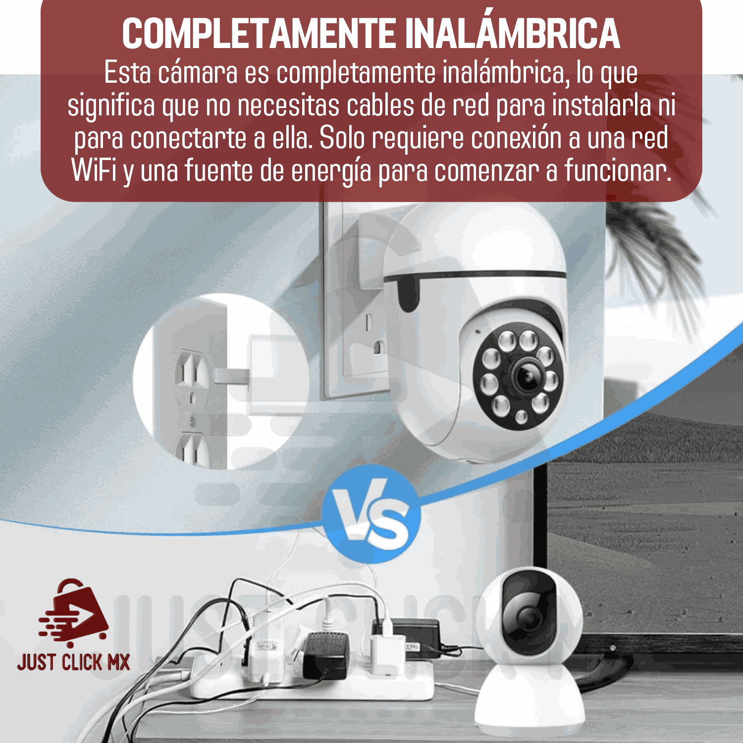 Foto 5 pulgar | Cámara De Seguridad Inalámbrica 1080p Tipo Domo De Pared