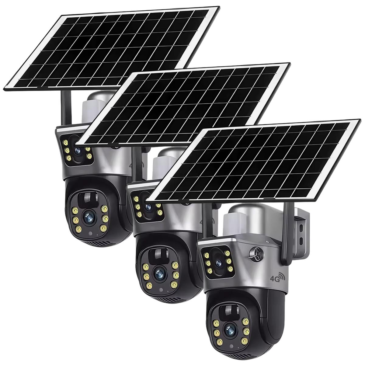 Cámara De Panel Solar Ventdepot Mxctu-003 3 Piezas Negro