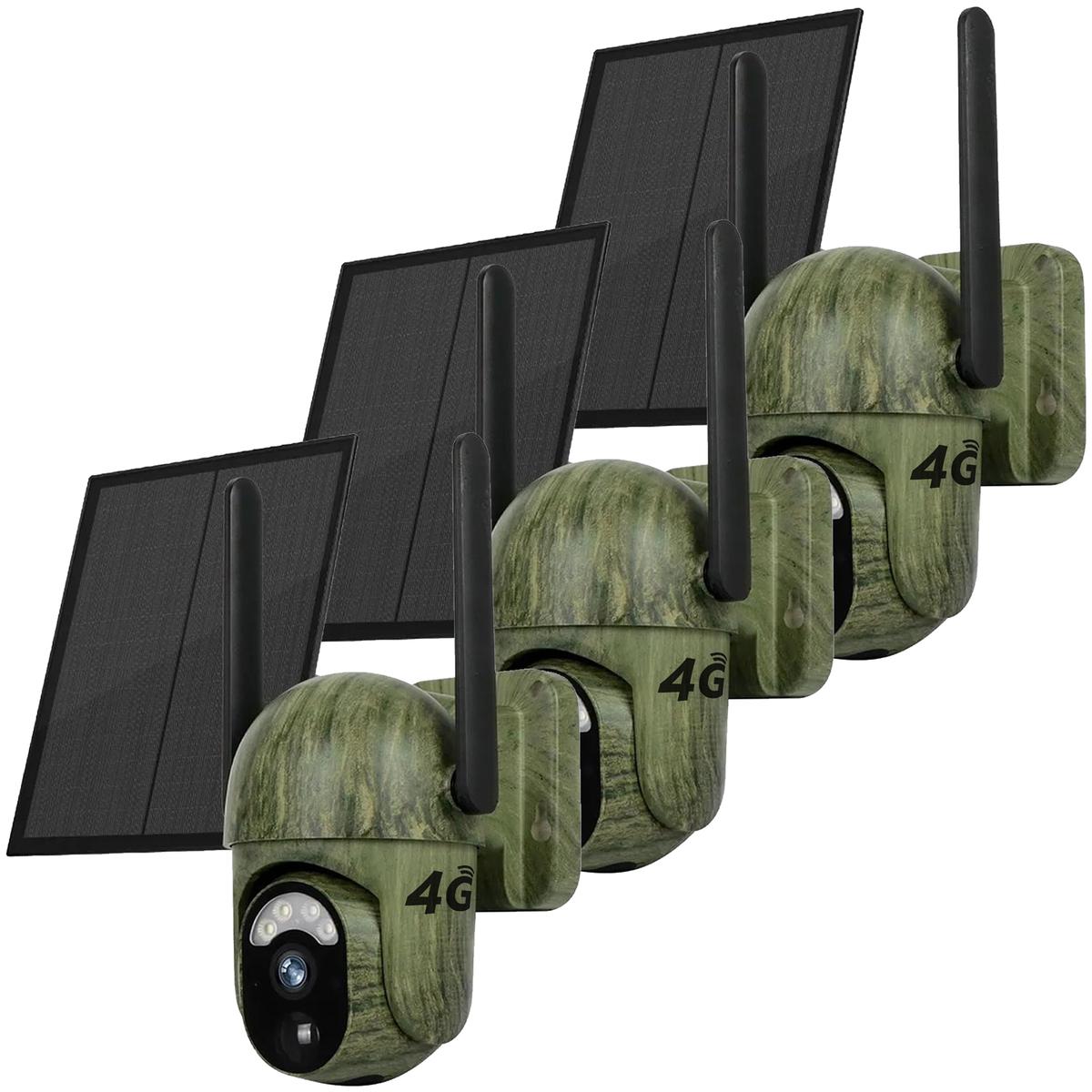 Cámara De Seguridad Solar 4g  Ventdepot Mxcwl-003 3 Piezas Verde