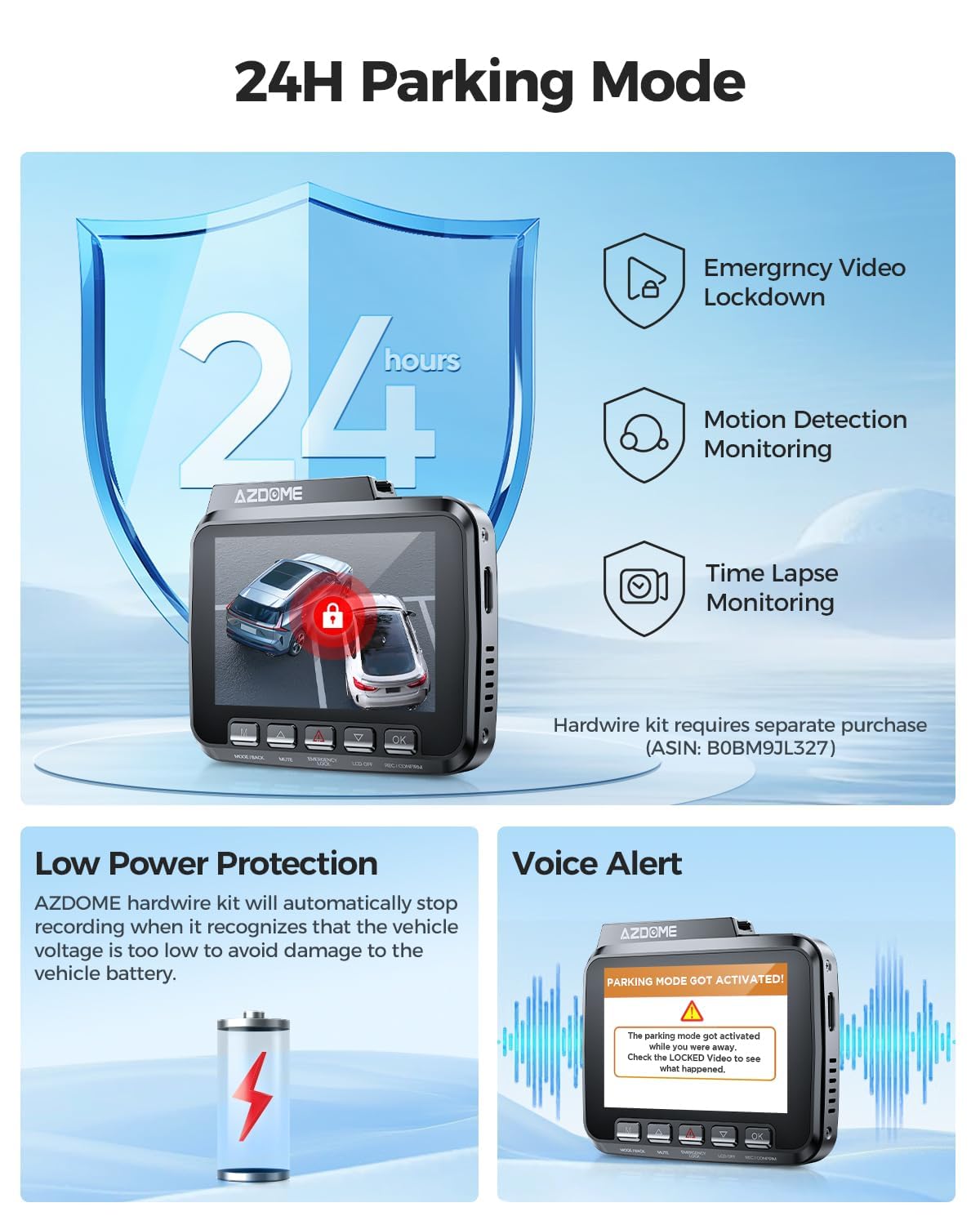 Foto 7 | Dash Cam Azdome Gs63h Pro 4k Delantera Y Trasera Con Gps De 64 Gb - Venta Internacional.