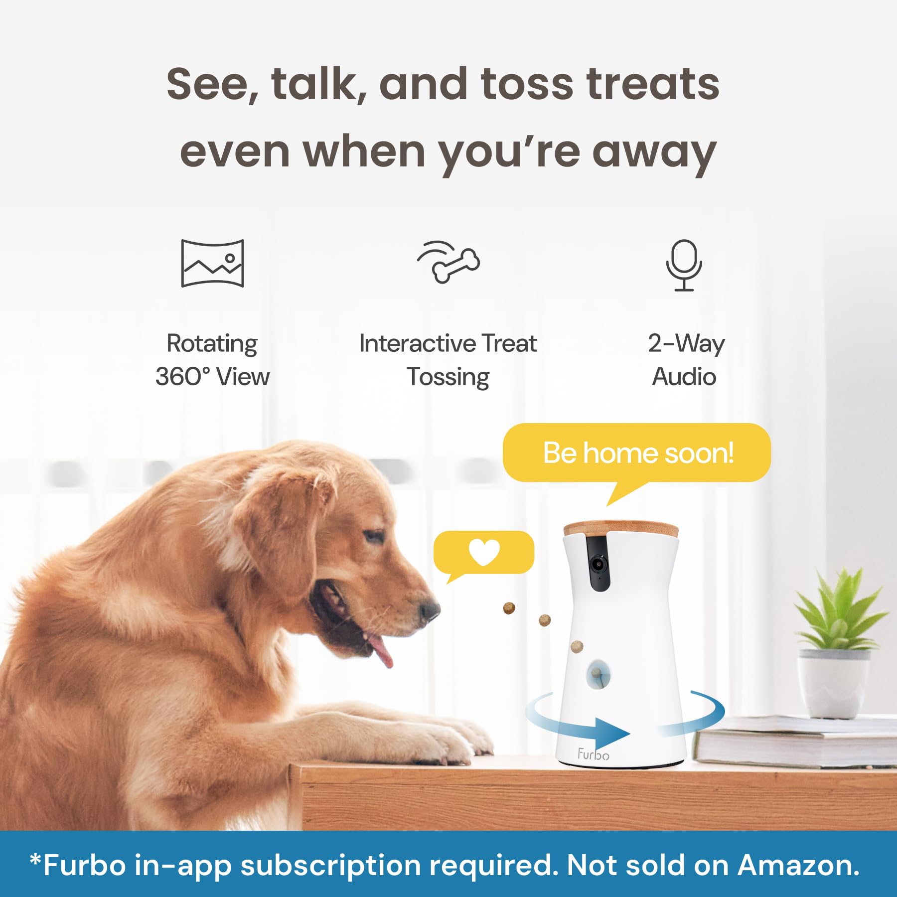 Foto 3 pulgar | Cámara Para Perros Furbo 360° + Nanny Bundle Con Dispensador De Golosinas - Venta Internacional.