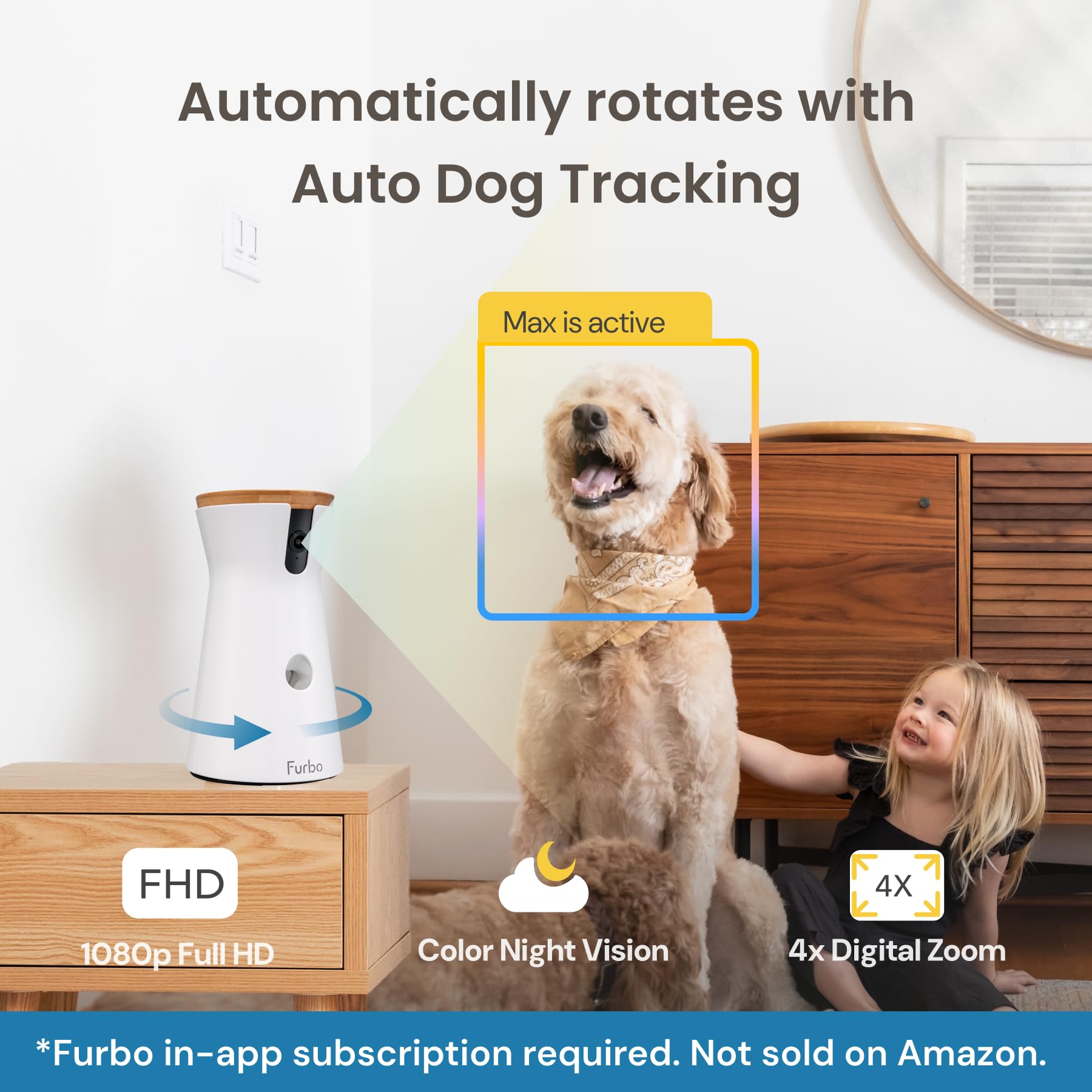 Foto 5 pulgar | Cámara Para Perros Furbo 360° + Nanny Bundle Con Dispensador De Golosinas - Venta Internacional.