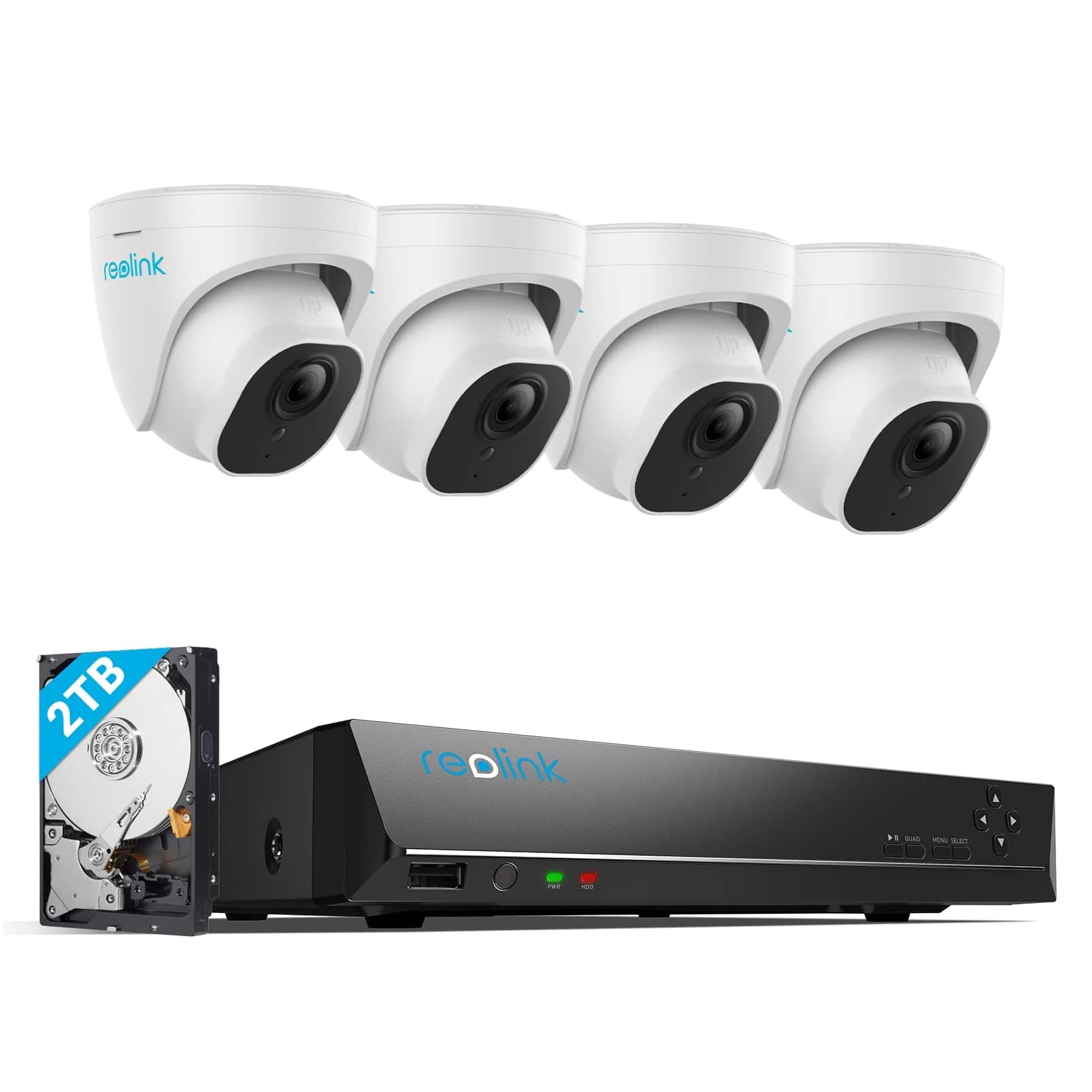 Sistema De Cámara De Seguridad Reolink 4k 8mp 8ch Nvr Con Disco Duro De 2 Tb - Venta Internacional.
