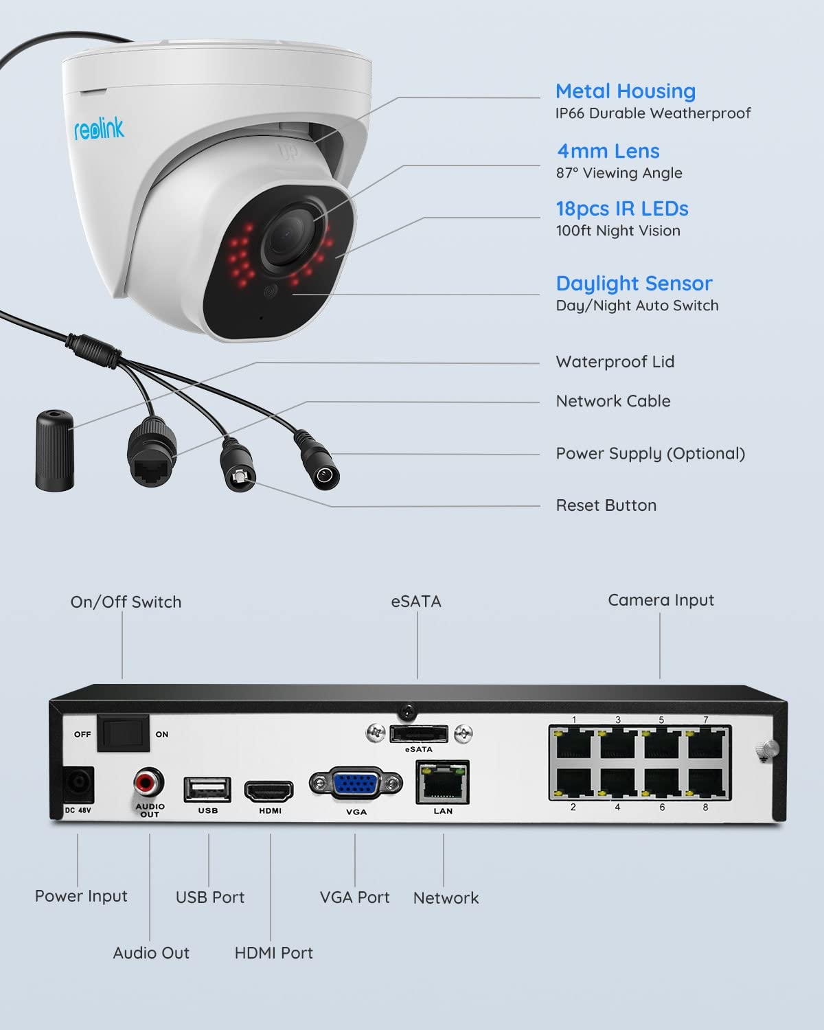 Foto 8 pulgar | Sistema De Cámara De Seguridad Reolink 4k 8mp 8ch Nvr Con Disco Duro De 2 Tb - Venta Internacional.