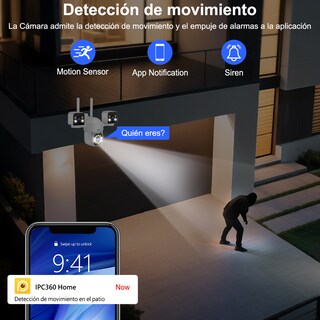 Foto 4 | 2nlf® 12mp Cámaras De Seguridad Tres Lentes Tres Pantalla Ptz