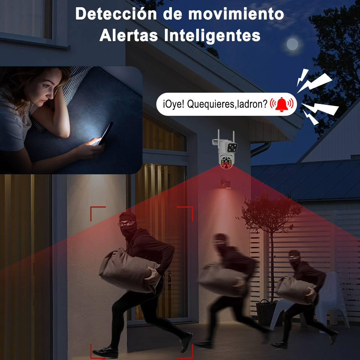 Foto 5 pulgar | 2nlf® 8mp Camara De Vigilancia Cámara Wifi 2.4g/5g Dual Lens