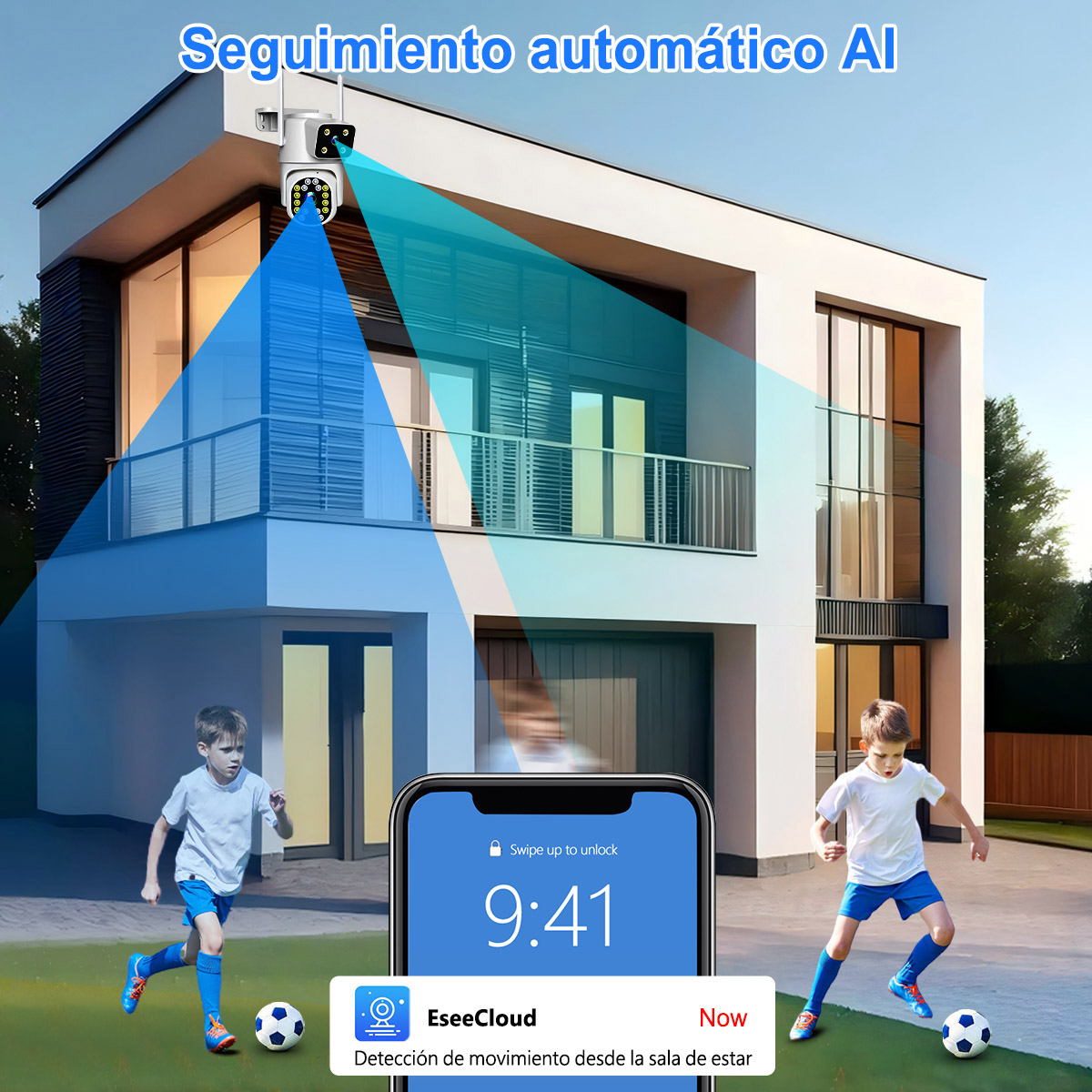 Foto 5 | 2nlf® 8mp Camara De Vigilancia Cámara Wifi 2.4g/5g Dual Lens