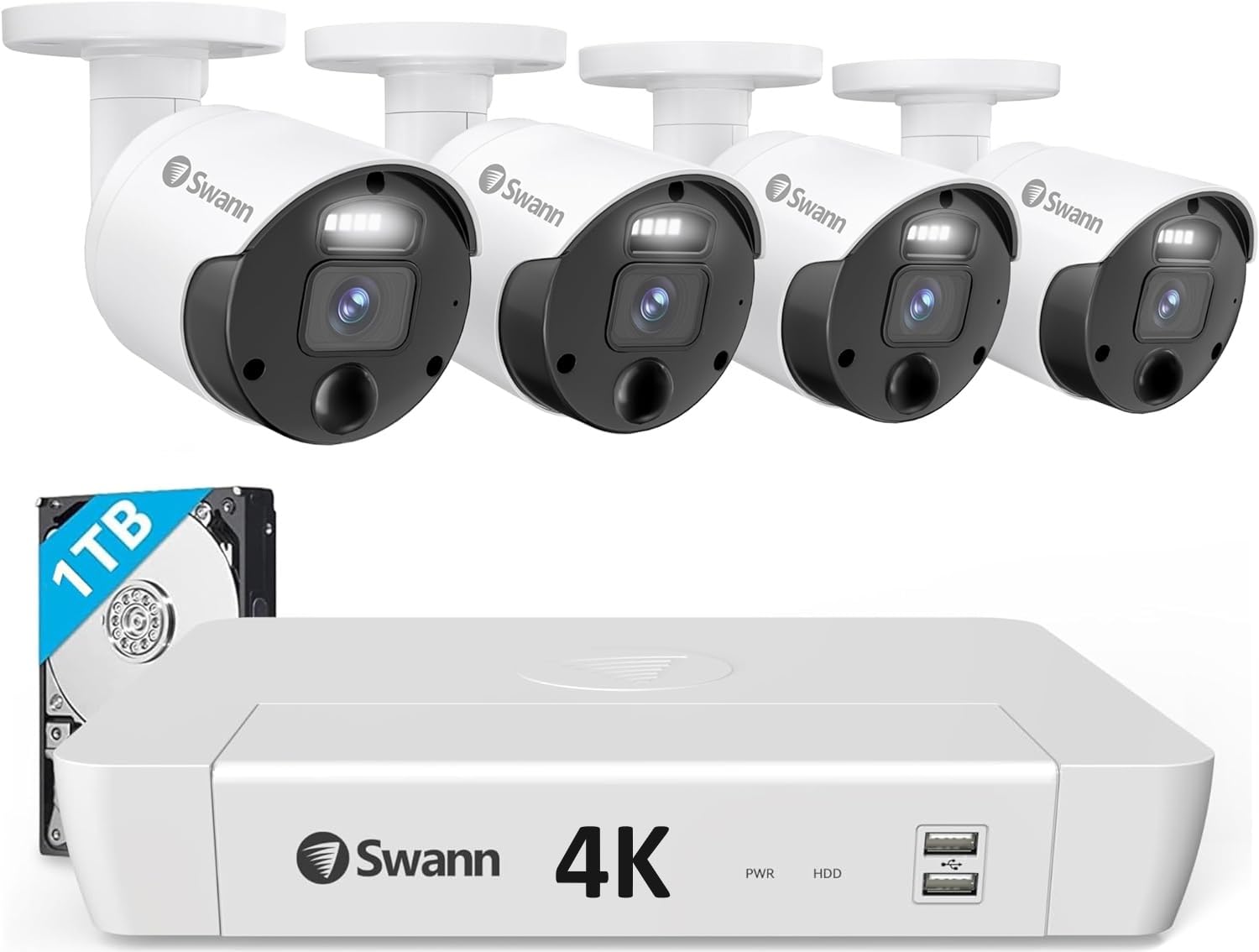 Sistema De Cámaras De Seguridad Swann Master 4k 8ch 1tb Nvr 4 Poe Ip - Venta Internacional.