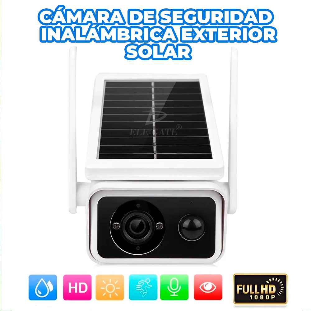 Foto 4 | Cámara Wifi Con Panel Solar Full Hd Vigilancia