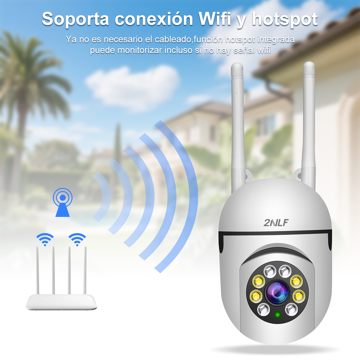 Foto 8 | 2nlf® 4mp 2pcs Cámara De Seguridad Wifi Camara Vigilancia