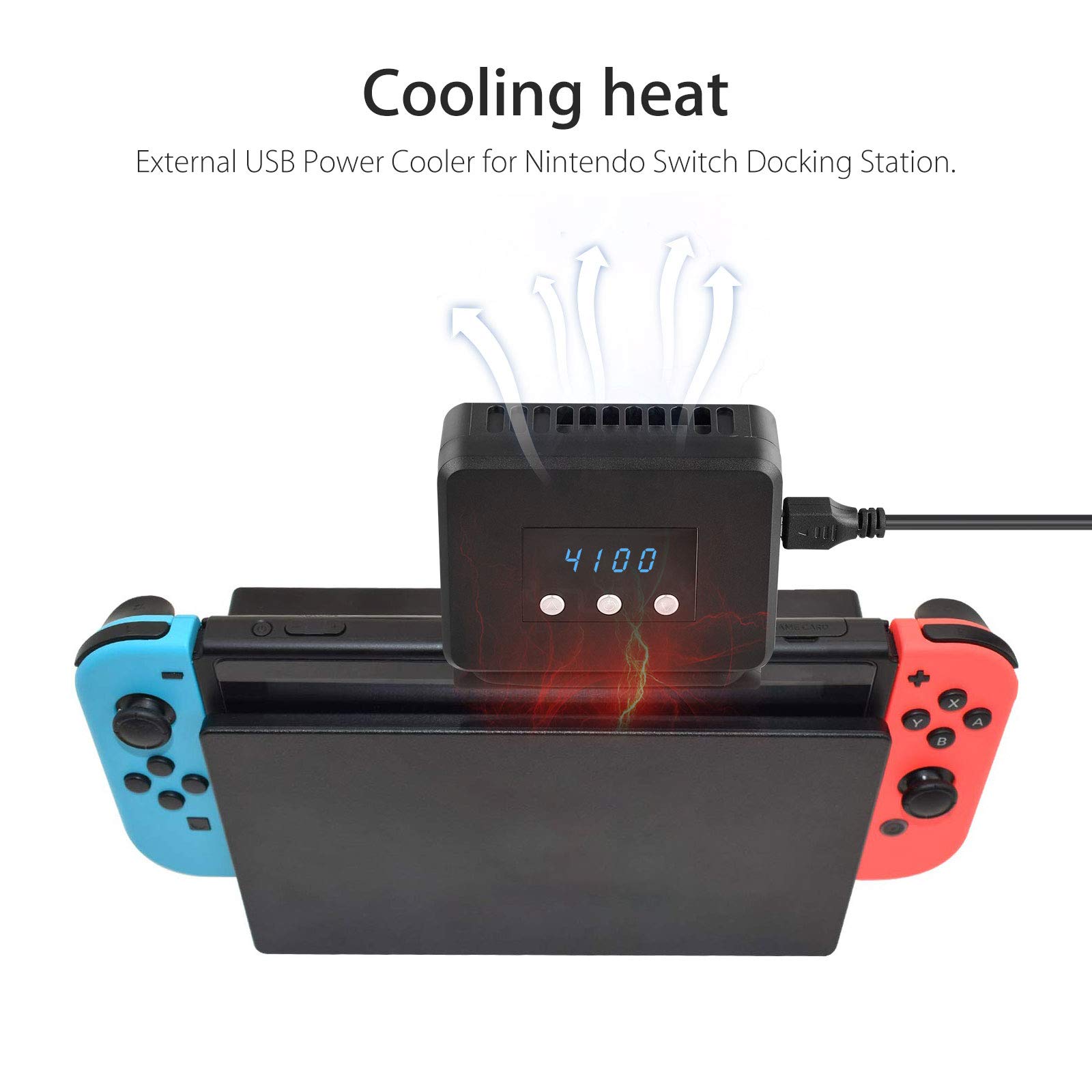 Foto 5 pulgar | Kit De Ventilador De Refrigeración Para Nintendo Switch Con Pantalla De Temperatura - Venta Internacional.